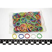 Progom - Gomas elásticas - 25mm x 1-7mm - varios colores (rojo- verde- azul- blanco y amarillo) - 50g